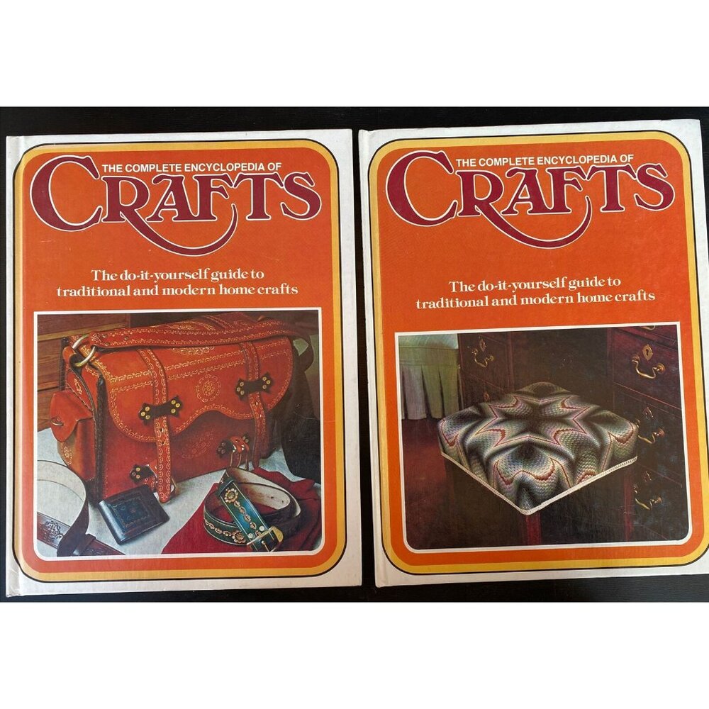 2 Vintage Books The Complete Encyclopedia of Crafts Vol 18 & 19 Hardcover 1975